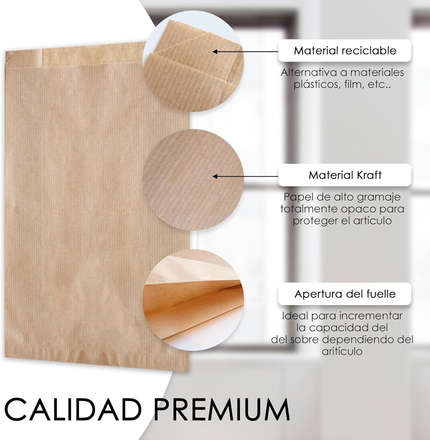 Bolsas de papel kraft 22x31 Bolsas de papel kraft 22x31